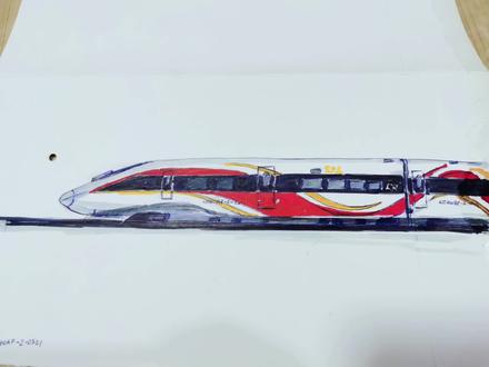 下大雪了吗?粉丝投稿的龙凤呈祥画好了!来看看我画的对不对吧! #中国高铁 #火车迷 #复兴号 #龙凤呈祥 #画火车 #画列车 #画复兴号