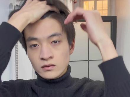 白敬亭三七侧背 挑战明星同款发型#挑战明星同款发型 #白敬亭发型 #男生发型 #抖音精选计划 #夹板造型