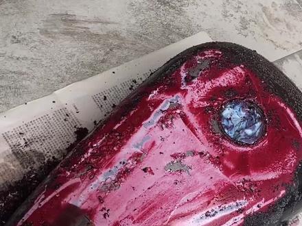 Chopper和露营绝配🏕️#复古摩托 #复古机车 #油箱彩绘 #头盔彩绘#火焰纹