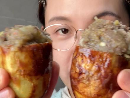 脆脆的土豆🥔包着软糯鲜香的地三鲜🥬超刮油❗️ #减脂餐 #土豆的神仙吃法 #低脂低卡 #抖音美食创作者 #低碳饮食