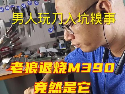 一款让老狼退烧m390的刀型,数年后还会用m390做吗#刀具 #只做高品质#磨刀器 #锋利无比 #老狼说刀