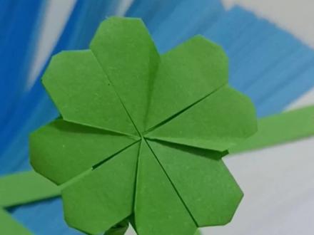 星星纸折四叶草🍀教程#手工diy #手工作品 #教程 #vlog日常 #手工