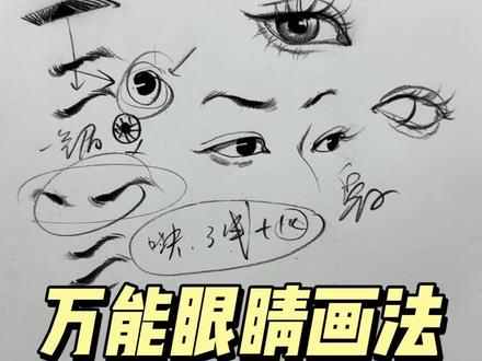 万能眼睛模板#速写 #美术生 #画画 #眼睛画法