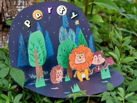 创意儿童画《动物派对》#创意儿童画 #少儿创意美术 #手工 #幼儿园 #动物 #环创 #绘画