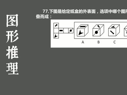 公考立体展开图解题技巧#成功上岸 #公务员考试 #省考