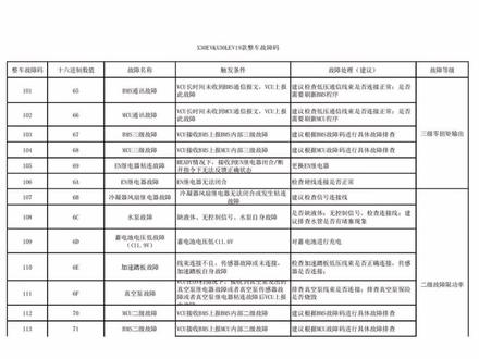 华晨鑫源X30整车故障代码#新能源汽车 #新能源
