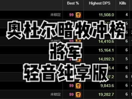 奥杜尔暗牧冲榜 将军 轻音纯享版