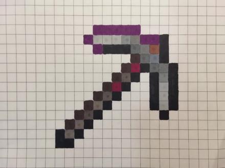 英雄可以受委屈~粉丝要求的下界合金镐教程#我的世界像素画 #像素画 #我在努力 #mc不灭