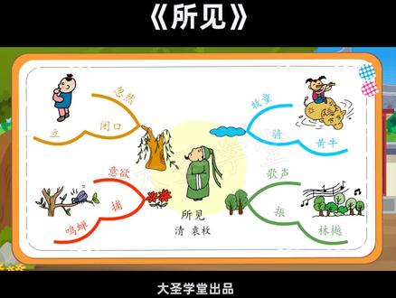 #涨知识
一起来画古诗的思维导图吧