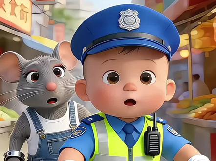 早教儿歌《黑猫警长》黑猫警长喵喵喵,开着警车呜呜呜,小小老鼠哪里逃,一枪一个消灭光#儿歌 #0到3岁早教儿歌 #儿童动画 #黑猫警长 #早教动画