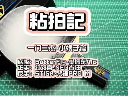 “一门三杰”小嫂子篇 底板#樊振东alc 搭配#neo省狂 和#咒语pro
#樊振东 #stiga