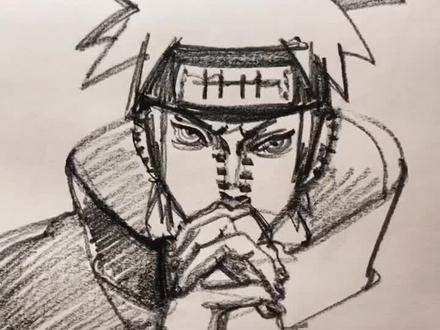 教你们画佩恩一笔画 学会了吗?一袋米扛几楼?#天道佩恩 #火影忍者 #一笔画完 @抖音小助手