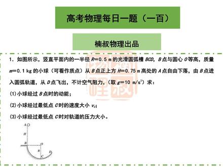 高考物理必刷第一百题—自由落体运动大题 #学浪计划教育 #知识创作人 #知识充电站 #高考物理 #做题技巧