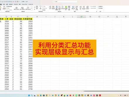 excel利用分类汇总功能实现数据层级显示与汇总 #excel #excel技巧 #office办公技巧 #wps