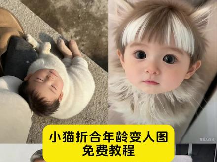 小猫折合年龄变人图特效教程 #豆包ai#豆包P图已经nextlevel了 #小猫折合年龄变人图 #猫拟人模板 小猫折合年龄的科普 #猫拟人
