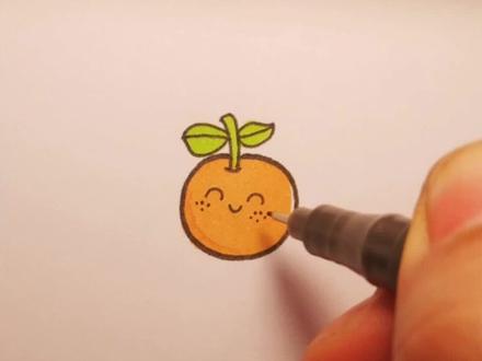 画只小橘子~ #简笔画教程 #简笔画 #儿童简笔画 #手绘 #可爱简笔画 #可爱 #小橘子