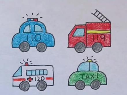 车辆简笔画,教小朋友认识各种车辆,记得收藏点赞哦#幼儿简笔画 #创意简笔画 #儿童简笔画 #简笔画教程 边画边学