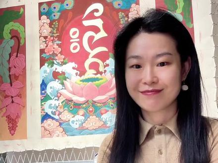 画已被收藏|宝莲灯花,愿我们点亮内在的灯
#艺术家 #画画 #岩彩 #治愈 #画画过程