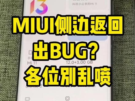 MIUI侧滑返回出BUG?认真看,别乱喷了#MIUI #MIUIBUG #科技追梦人 #ta们的一天 #小米