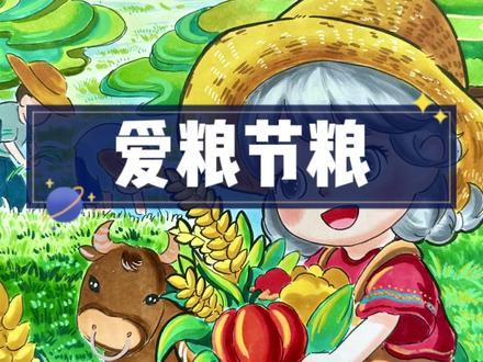 爱粮节粮主题画#绘画过程分享 #主题画 #马克笔上色