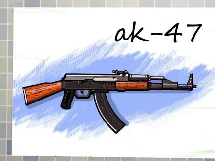 手绘AK47步枪简笔画#简笔画 #步枪简笔画 #吃鸡简笔画 #AK47 #7手绘
