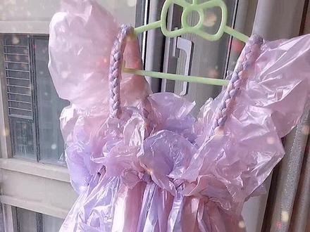 花15块钱超市买的塑料袋,可还行?!😘#幼儿园#幼儿园手工#少儿服装设计 #环保 #塑料袋 #塑料袋裙子