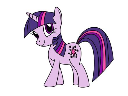 怎样画小马宝莉简笔画紫悦绘画少儿美术教程