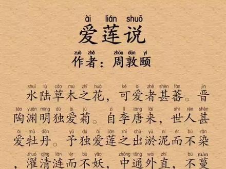 朗诵《爱莲说》#朗诵网 #朗诵达人秀 #小学朗诵挑战赛 #小学语文 #初中语文@DOU+小助手