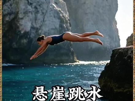 悬崖跳水前为啥要扔一块石头下去?#科普一下 #涨知识