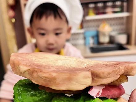 手工制作三明治 #坑娃系列 #谁教的娃这么优秀 #你们的孩子也是这样吗😂😂😂 #过家家玩具 #过家家厨房玩具