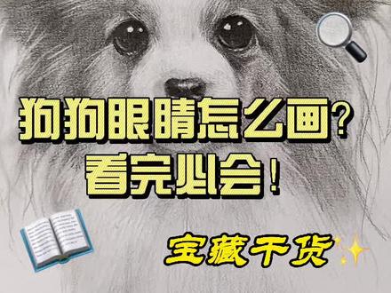 #美术生 #手绘 #素描基础 #绘画教程 #画画 狗狗眼睛怎么画?/必会教程/带实操