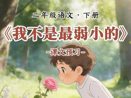 小学二年级语文下册《我不是最弱小的》课文朗读动画 #小学二年级语文 #二年级语文下册 #小学二年级 #小学语文 #课文朗读