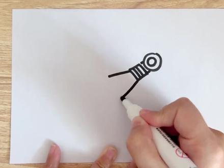 苦无的简单画法 #苦无 #兵器 #简笔画 #绘画 #画画 #育儿 #亲子