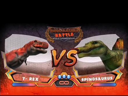 霸王龙VS棘龙#恐龙争霸