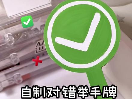 自制桃黑黑同款对错举手牌! #手工 #桃黑黑 #举手牌#简单