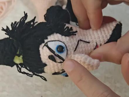 申公豹面部表情#爱生活爱编织 #今日分享 #也太可爱了吧 #好不好看你们说了算 #玩毛线