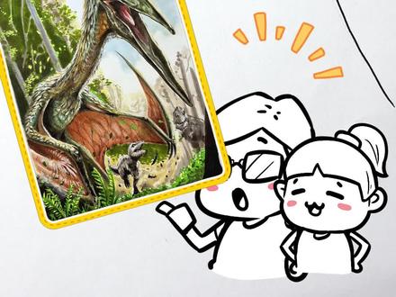 【绘本系列】女儿画条线,爸爸反手改成让牛顿直呼离谱的史前“巨型战机” #画画 #父女日常 #风神翼龙 #史前巨兽 #翼龙