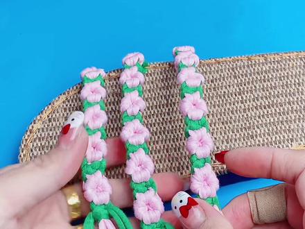 布条线小菊花教程(4)#手工钩织零基础教学