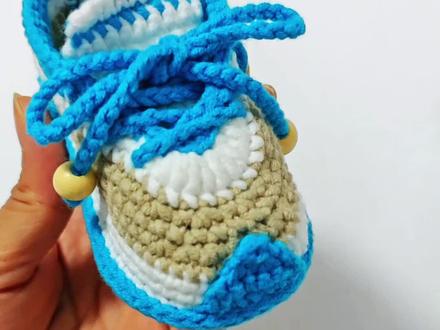 #手工钩织教程#宝宝鞋钩织 #宝宝运动鞋教程六