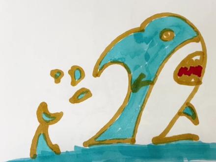 我们一起学习画大鲨鱼吧🦈#简笔画 #零基础学画画 #鲸鱼简笔画 #育儿简笔画 #简笔画