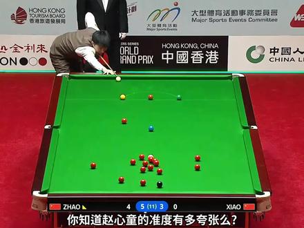 赵心童露头就秒的极限准度!解说都被震惊,完全就是准的不讲道理 #台球 #斯诺克 #精彩片段分享 #赵心童