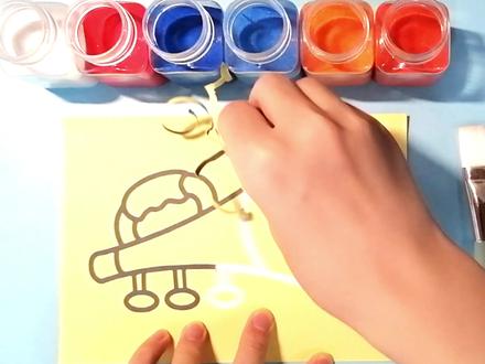 【彩沙简笔画】喇叭 #儿童简笔画 #简笔画 #创意美术 #儿童画教程 #想画就画 #手绘 #儿童画 #画画