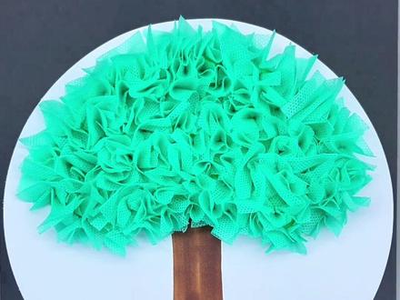 用黏土制作春天的绿色吧!#手工 #手工制作 #亲子手工 #幼儿园手工