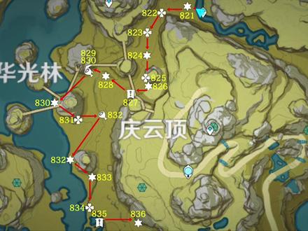 【璃月宝箱全收集】华光林 共33个(821-853)成就数832 原神璃月碧水原+抿林+琼玑野+云来海+璃沙郊 宝箱全收集攻略 岩之印获取途径 #游戏日常 #原神 #荒梦藏虞渊