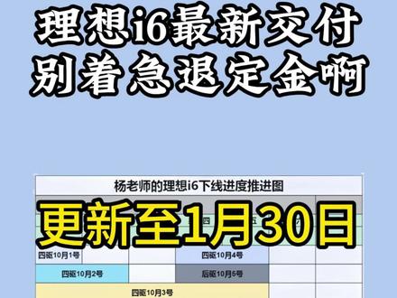 理想i6最新交付情况,别着急退,看看2月生产进度再说!#理想i6 #理想i6交付