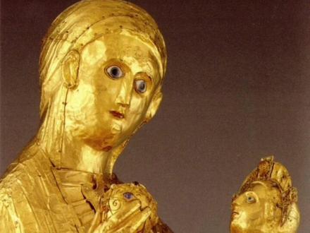 黄金圣母(埃森圣母像)
The Golden Virgin (Statue of Essen)
奥托艺术早期基督教与拜占庭艺术雕塑
珐琅 金
作品介绍
创作时间 980年
尺寸 高75.6c
风格流派 奥托艺术
所属时期
早期基督教与拜占庭艺术
题材 雕塑
材质 珐琅 金 木质
#艺术 #作品欣赏