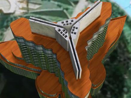 哈利法塔的设计原理2/3 #设计原理 #哈利法塔 #3d建模 #涨知识