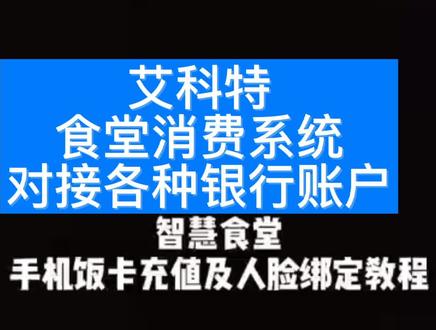 食堂消费对接银行支付通道/第三方支付通道