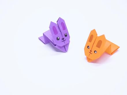 今天我们来制作折纸跳跳兔!#手工玩具 #折纸玩具 #儿童手工 #折纸教程 #折纸教程 #折纸跳跳兔 #手工折纸