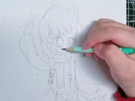 今天画非人哉里的九月#创作灵感 #手绘 #动漫手绘作品 #画画 #小学生画画 @DOU+小助手